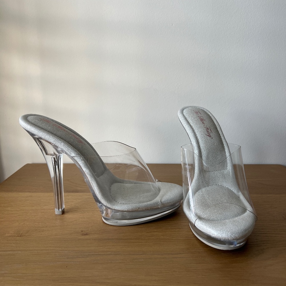 Olympian Mule Shoe Fairy heels